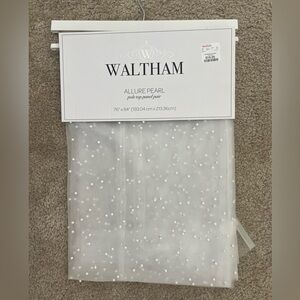 Waltham Allure Pearl Sheer Curtain Panel Pair